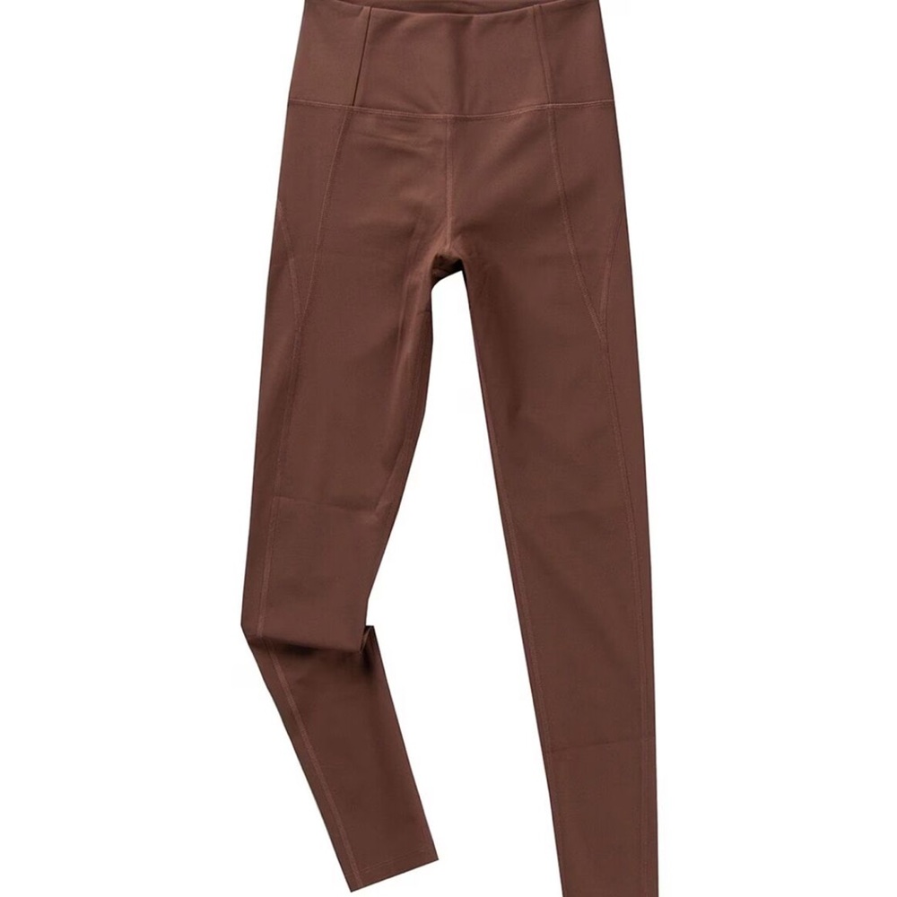 Girlfriend collective full length brown leggings